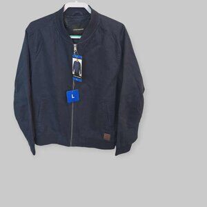 Lucky Brand Lightweight  Ribbed Knit Bomber Full Zip Jacket Mens Large